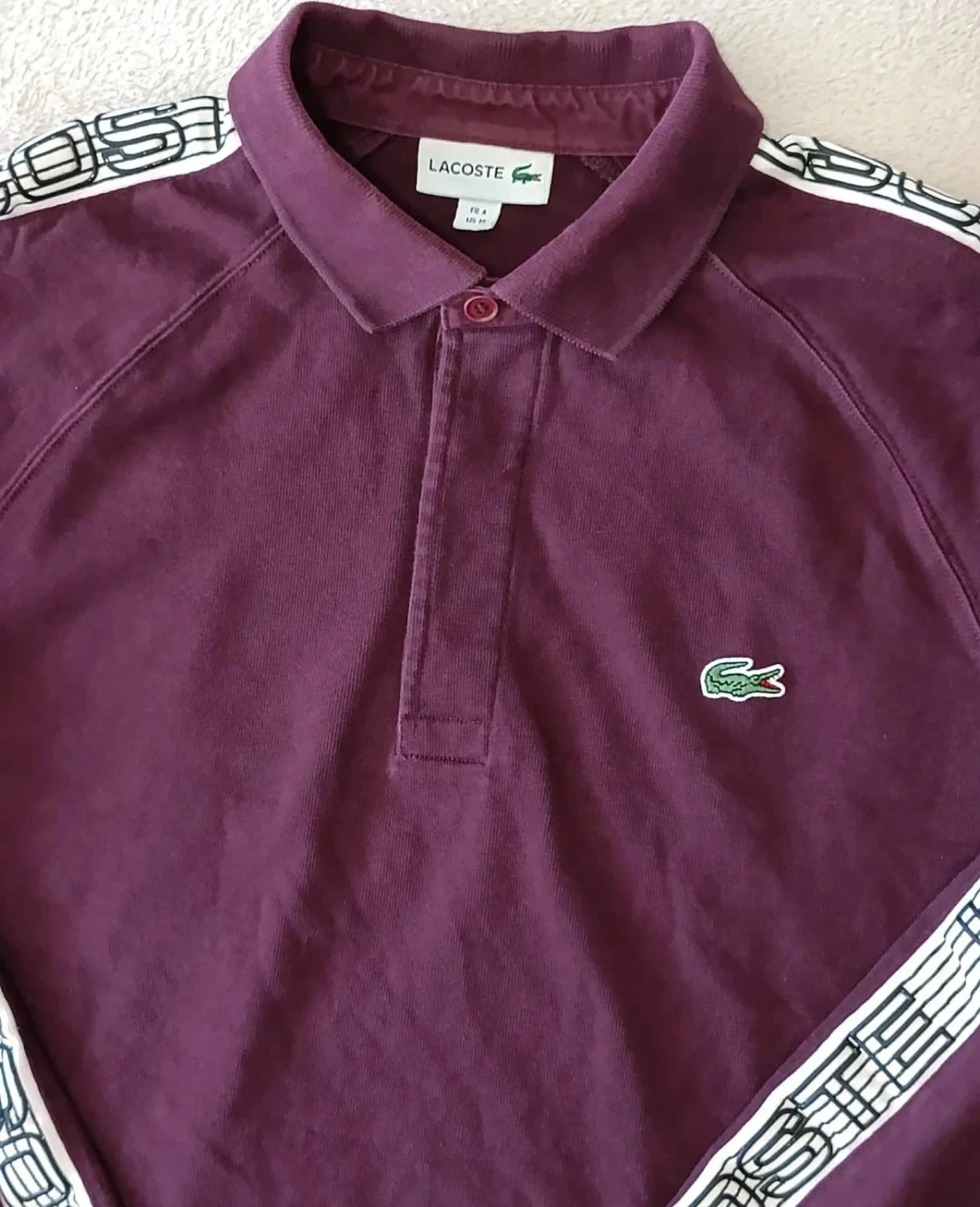 Polo Lacoste mangas largas burdeos Talla 4 – photo 4